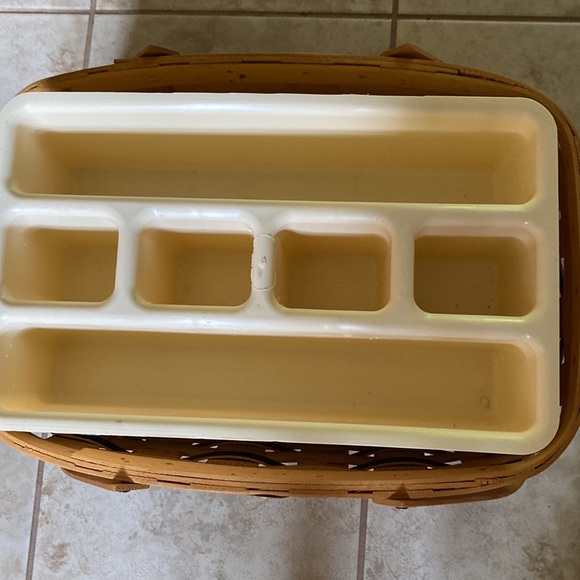 Peterborough Baskets of New Hampshire NEW Vintage Handmade Basket w/Pyrex dish. - Picture 12 of 16
